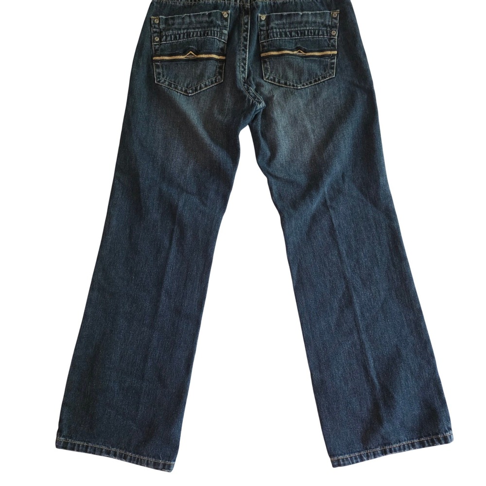 THRE3 Men's Jeans W30 L30 Dark Wash Straight Leg 100% Cotton - Picture 4 of 12